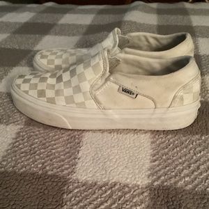 Vans white checkered size 6 in women’s